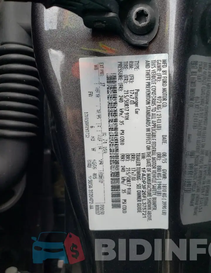 1FADP3F26FL375721 Photo# 12