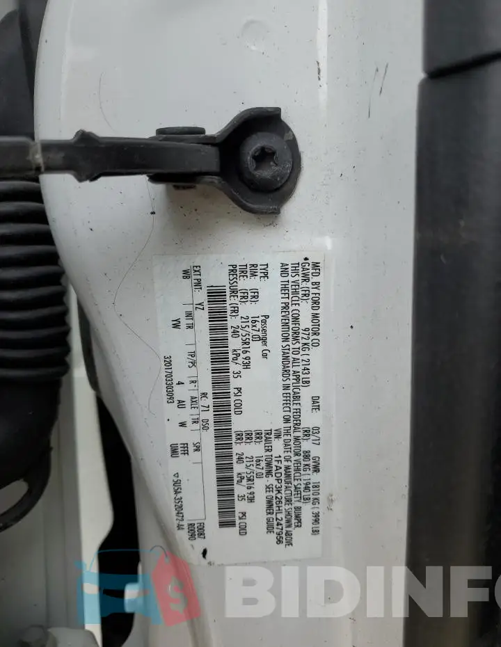 1FADP3K26HL247956 Photo# 13