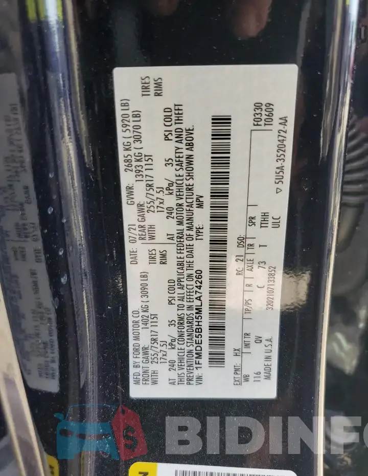 1FMDE5BH5MLA74260 Photo# 12