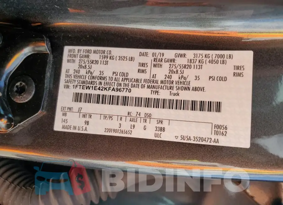 1FTEW1E42KFA96770 Photo# 12