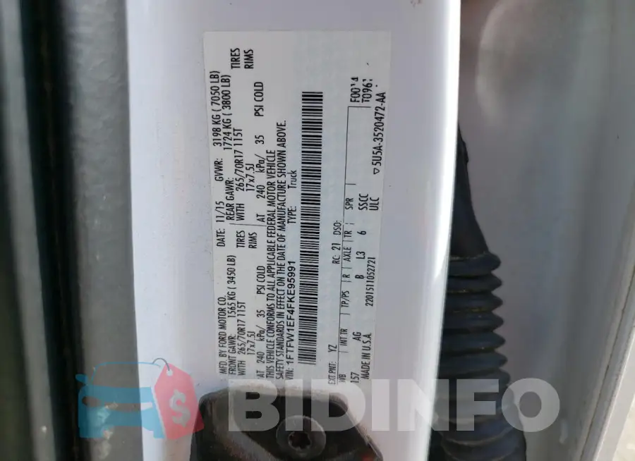 1FTFW1EF4FKE95991 Photo# 13