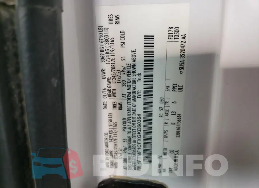 1FTMF1CFXGKD60364 Photo# 12