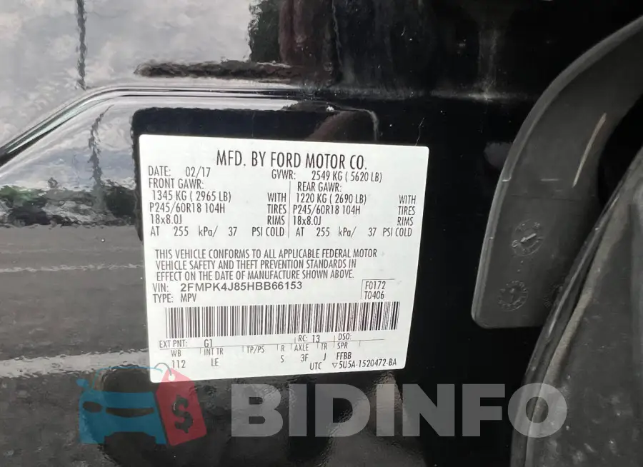 2FMPK4J85HBB66153 Photo# 10