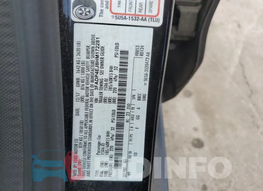 3FADP4EJ8HM172281 Photo# 12