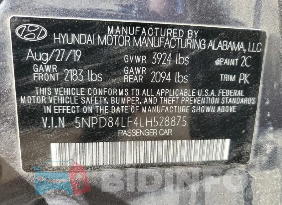 5NPD84LF4LH528875 Photo# 13