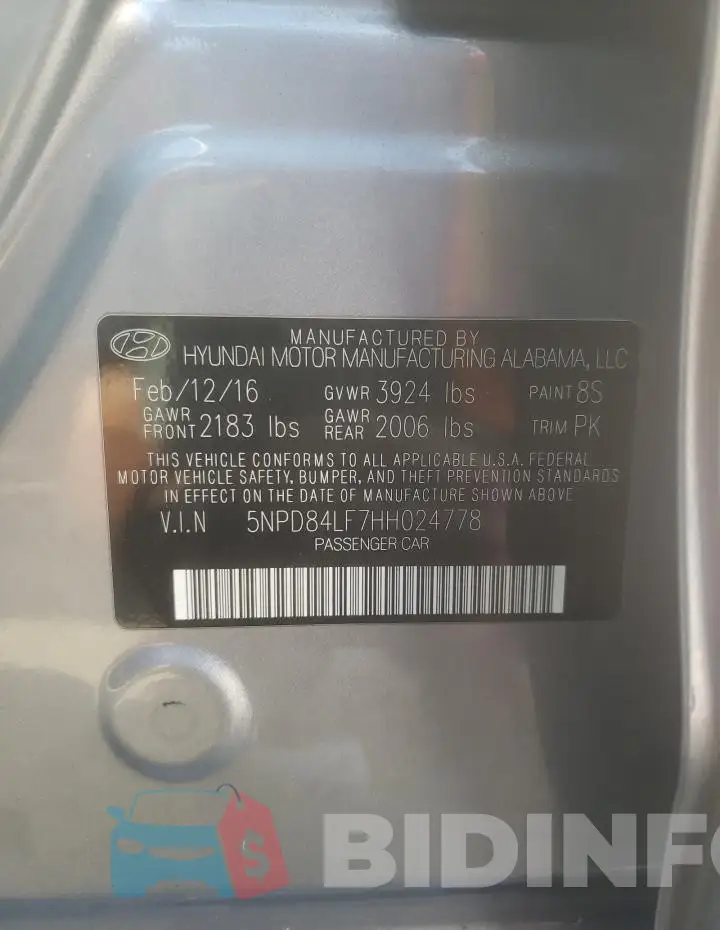 5NPD84LF7HH024778 Photo# 12