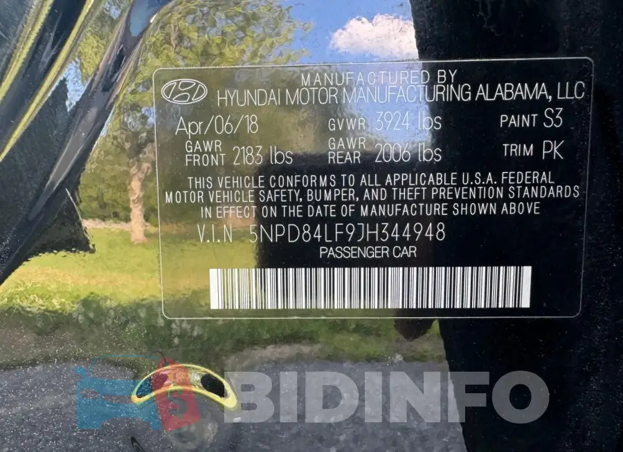 5NPD84LF9JH344948 Photo# 10