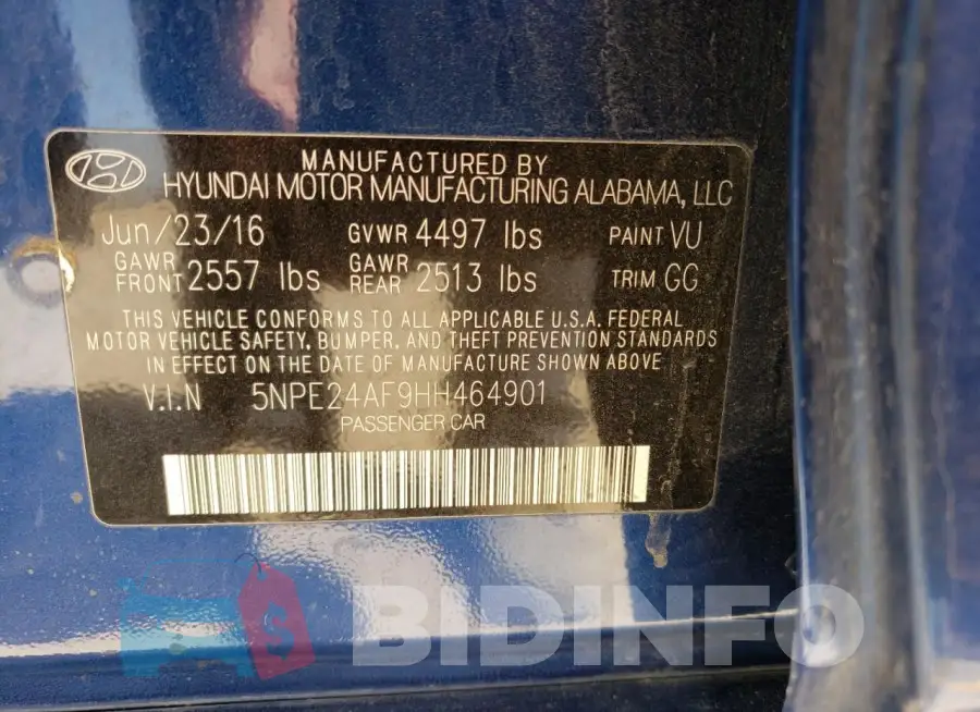 5NPE24AF9HH464901 Photo# 12