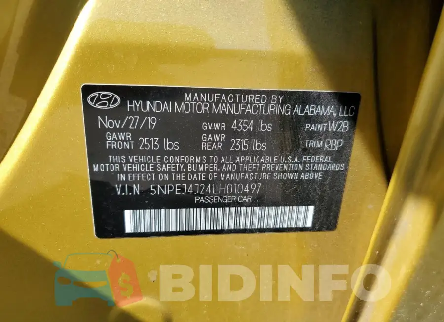 5NPEJ4J24LH010497 Photo# 12
