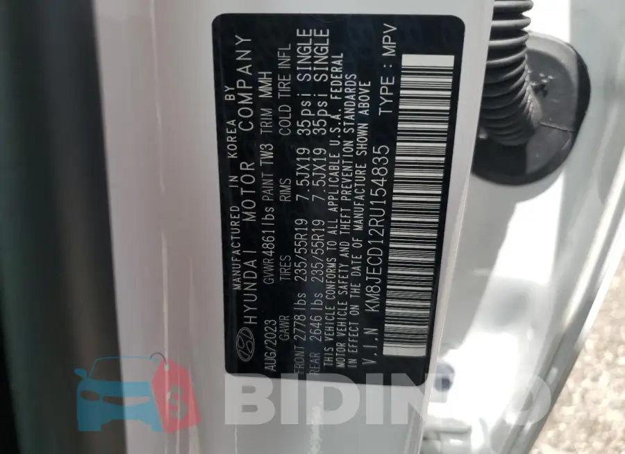 KM8JECD12RU154835 Photo# 14