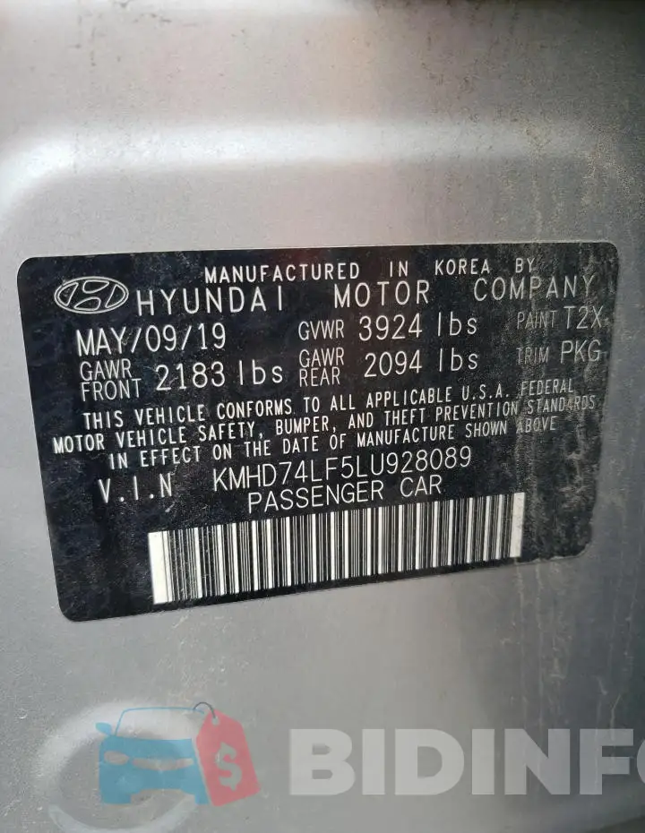 KMHD74LF5LU928089 Photo# 13