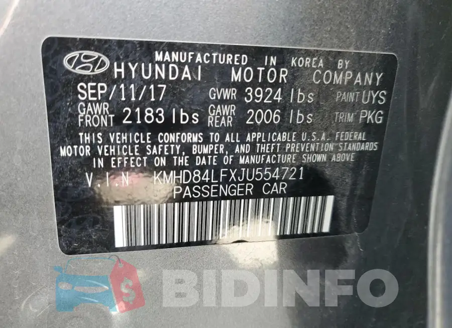 KMHD84LFXJU554721 Photo# 13