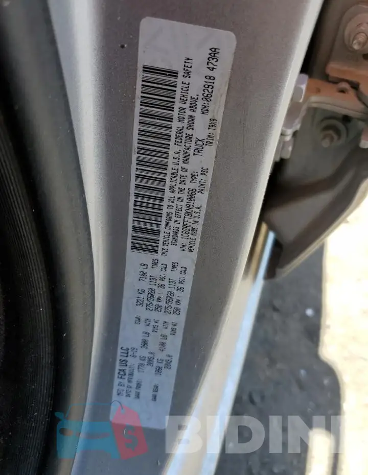 1C6SRFFT9KN910066 Photo# 12