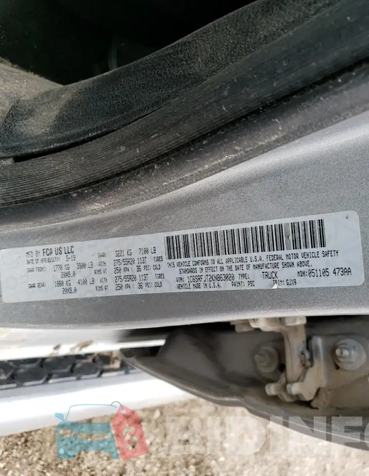 1C6SRFJT2KN863020 Photo# 12