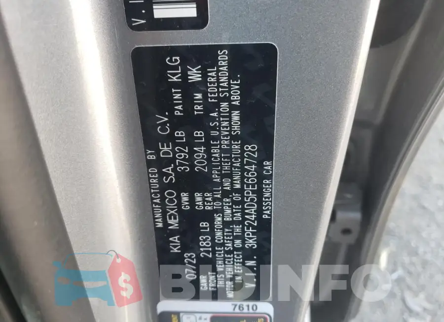 3KPF24AD5PE664728 Photo# 12