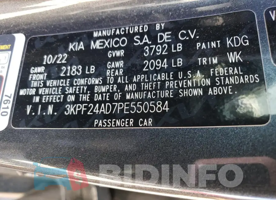 3KPF24AD7PE550584 Photo# 12