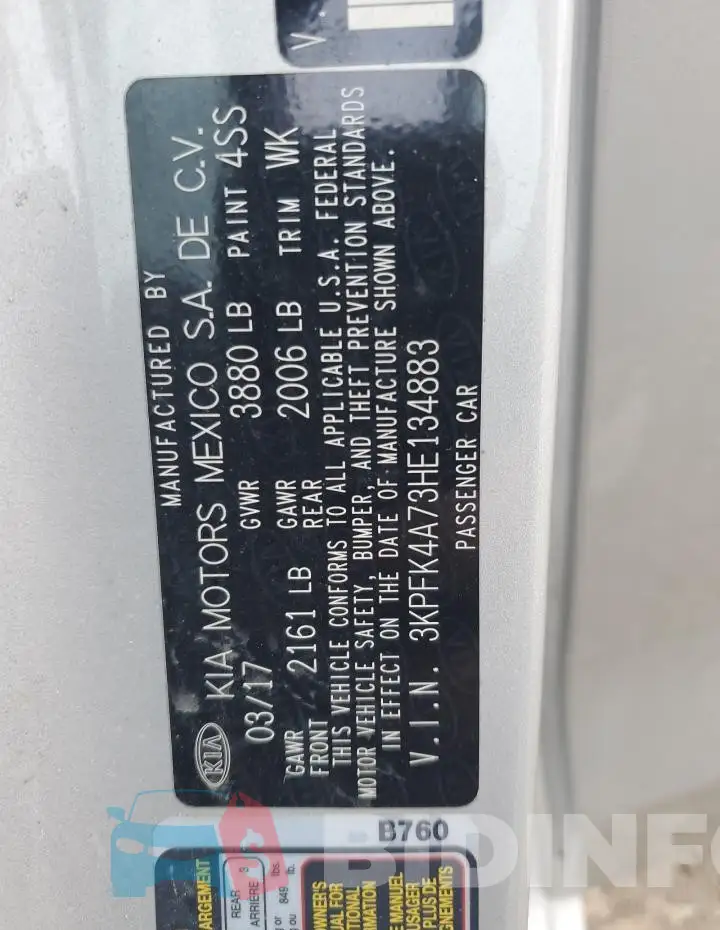 3KPFK4A73HE134883 Photo# 12