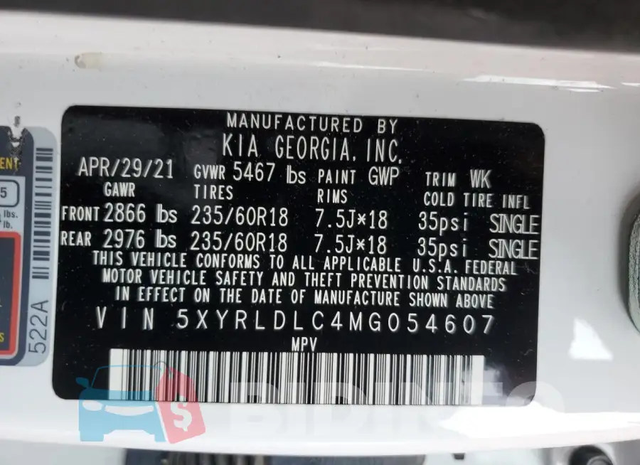 5XYRLDLC4MG054607 Photo# 13