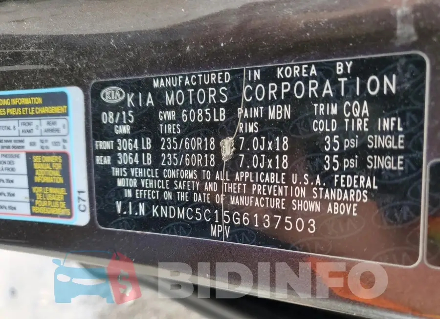 KNDMC5C15G6137503 Photo# 13