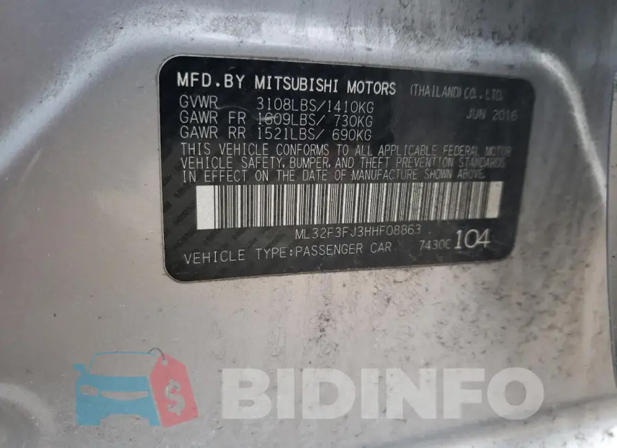 ML32F3FJ3HHF08863 Photo# 12