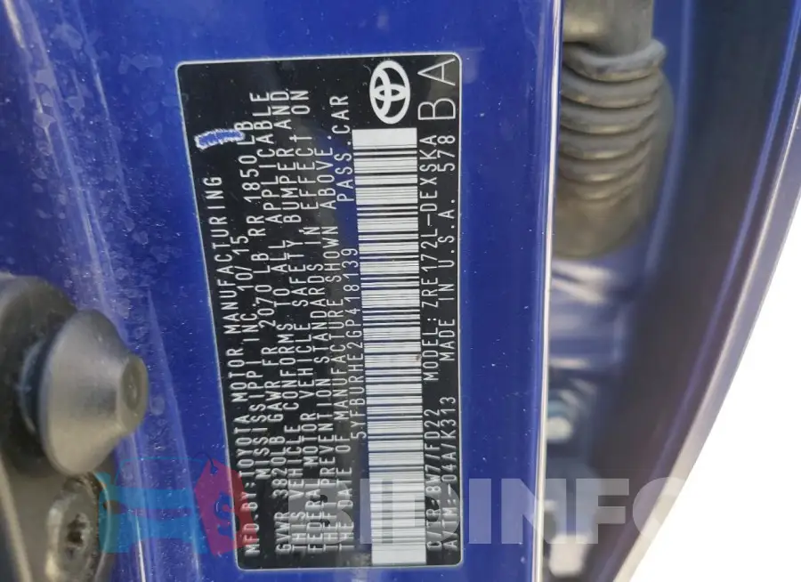 5YFBURHE2GP418139 Photo# 12