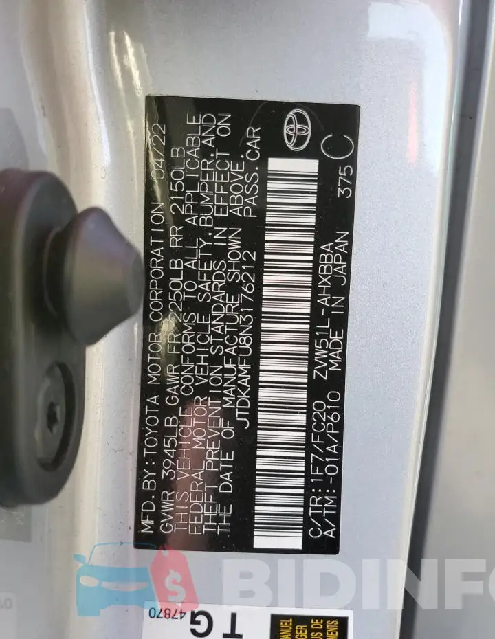 JTDKAMFU8N3176212 Photo# 12