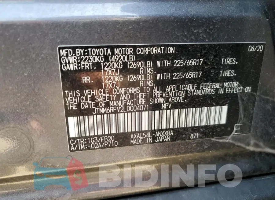 JTMM6RFV2LD004071 Photo# 12