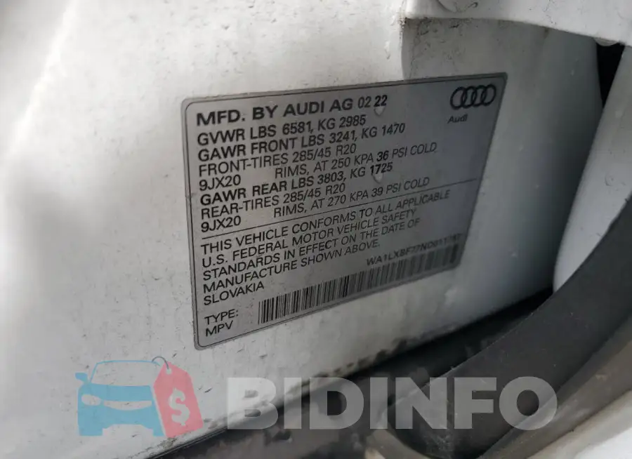 WA1LXBF77ND011757 Photo# 13
