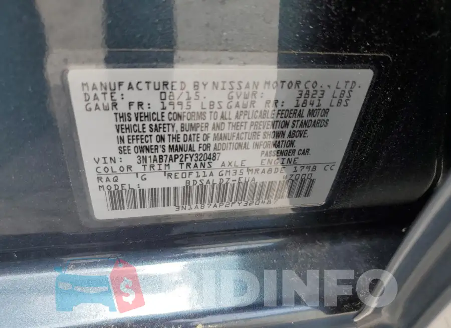 3N1AB7AP2FY320487 Photo# 12