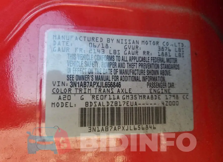 3N1AB7APXJL656846 Photo# 12