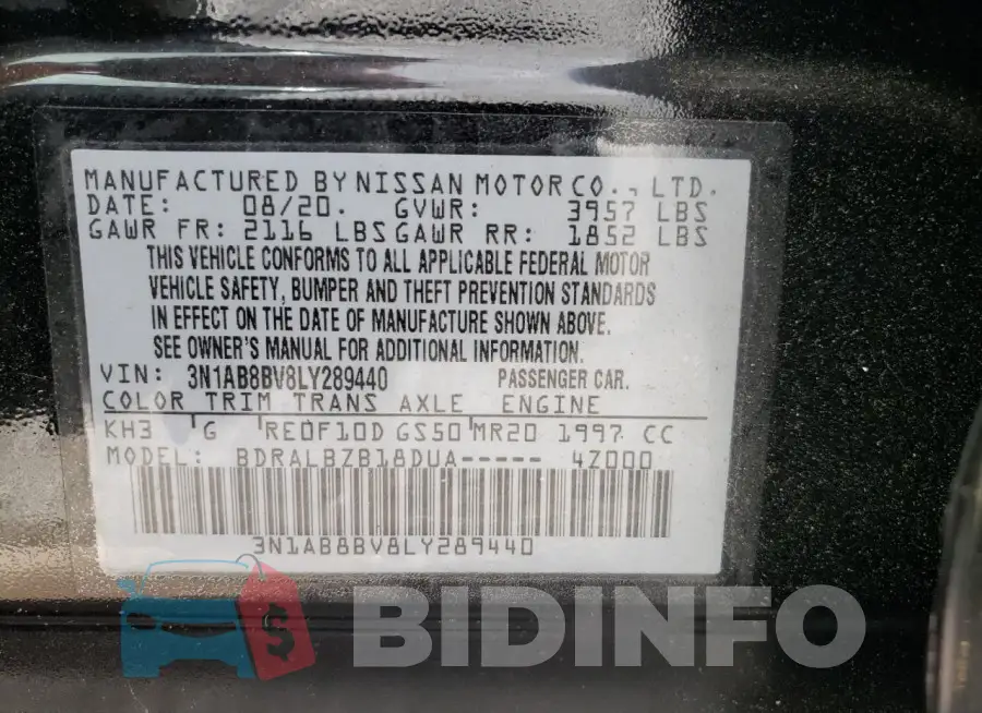 3N1AB8BV8LY289440 Photo# 12