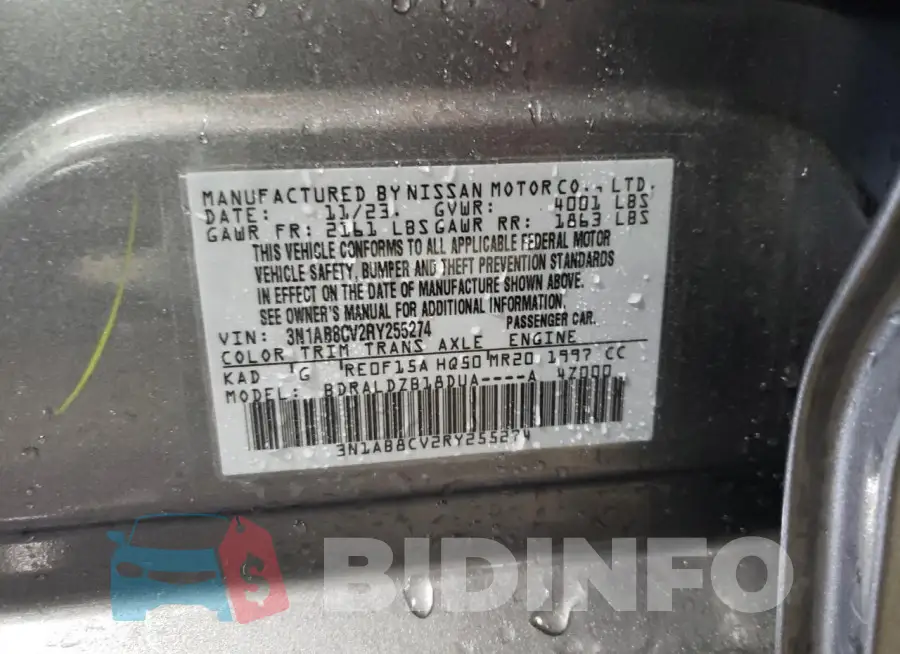 3N1AB8CV2RY255274 Photo# 13