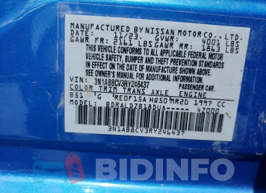 3N1AB8CV3RY246437 Photo# 12
