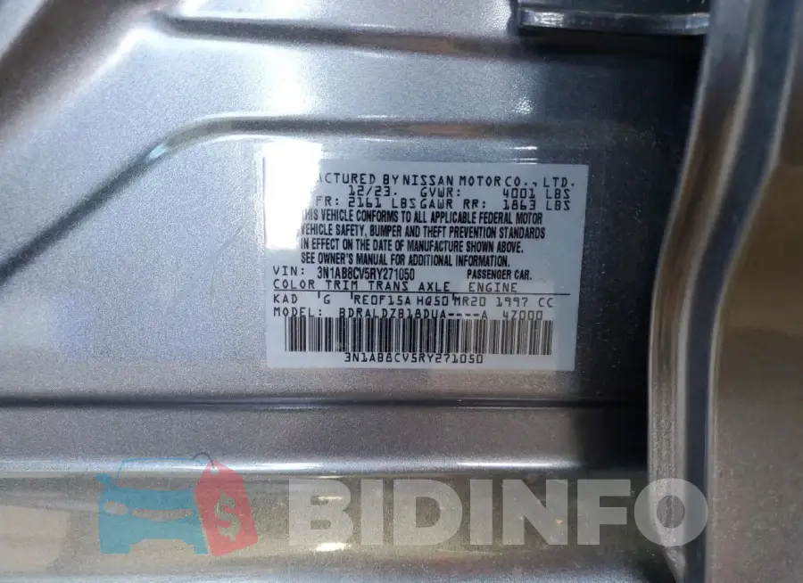 3N1AB8CV5RY271050 Photo# 12