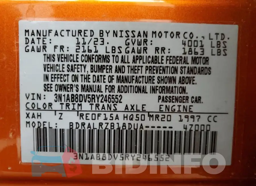 3N1AB8DV5RY246552 Photo# 13
