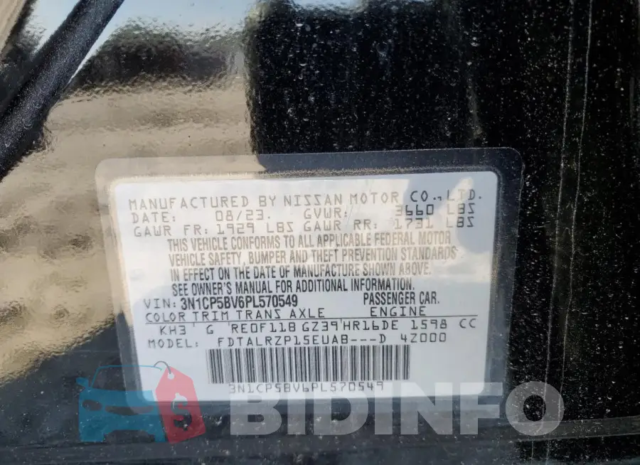 3N1CP5BV6PL570549 Photo# 13