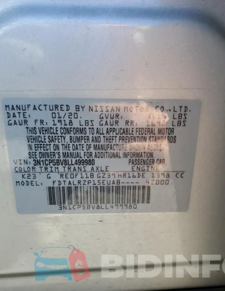 3N1CP5BV8LL499980 Photo# 13