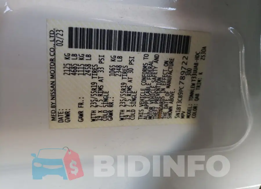 5N1BT3CB9PC789722 Photo# 14