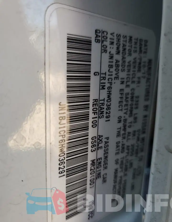 JN1BJ1CP6HW036291 Photo# 13