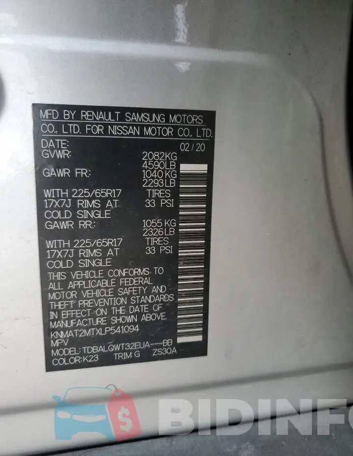 KNMAT2MTXLP541094 Photo# 13