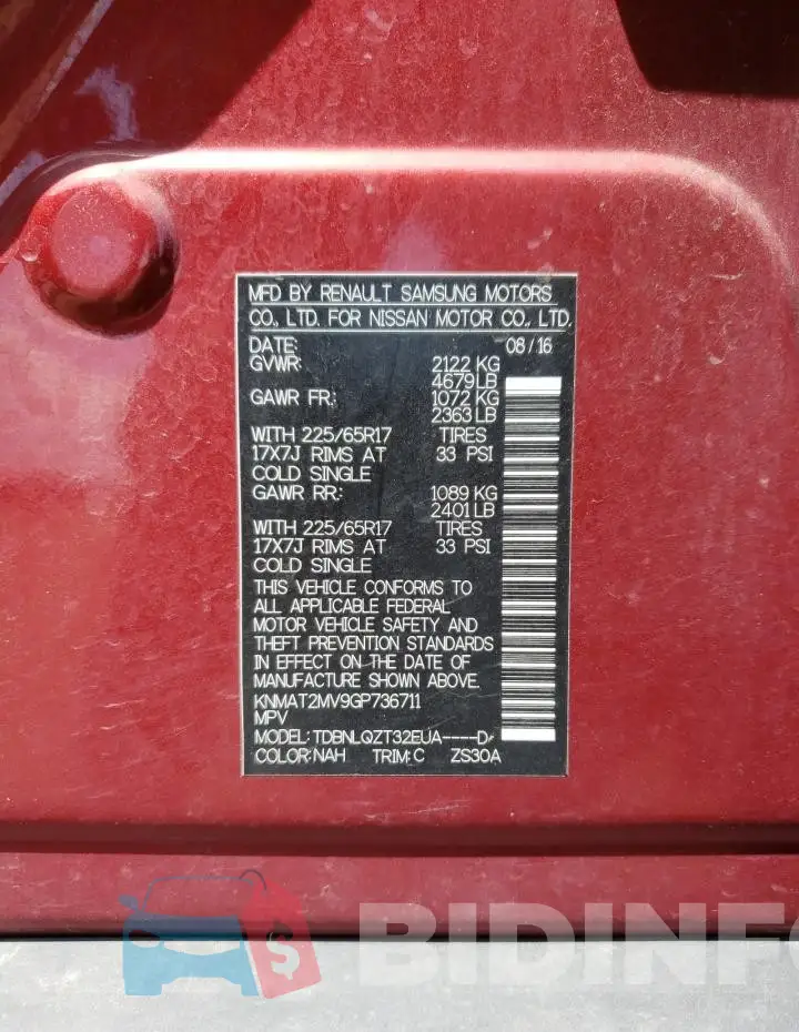 KNMAT2MV9GP736711 Photo# 12