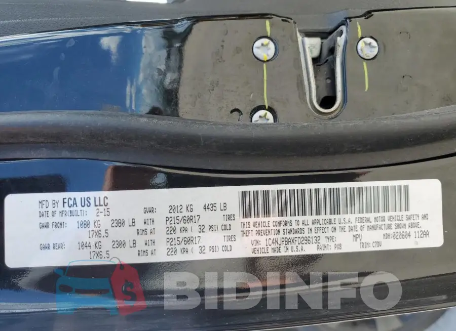 1C4NJPBAXFD296132 Photo# 13