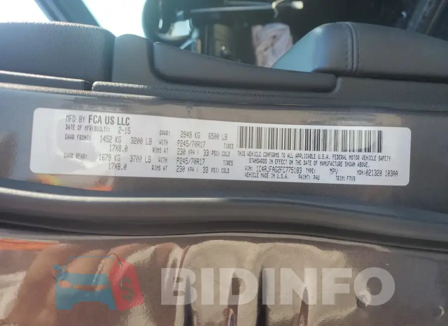 1C4RJFAG2FC775183 Photo# 12