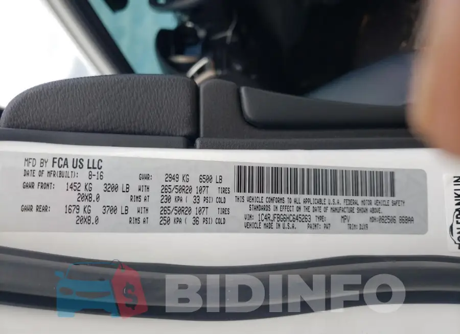 1C4RJFBG6HC645263 Photo# 14