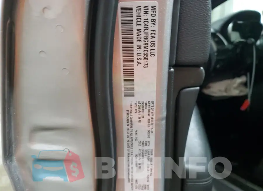 1C4RJFBG9MC550173 Photo# 14