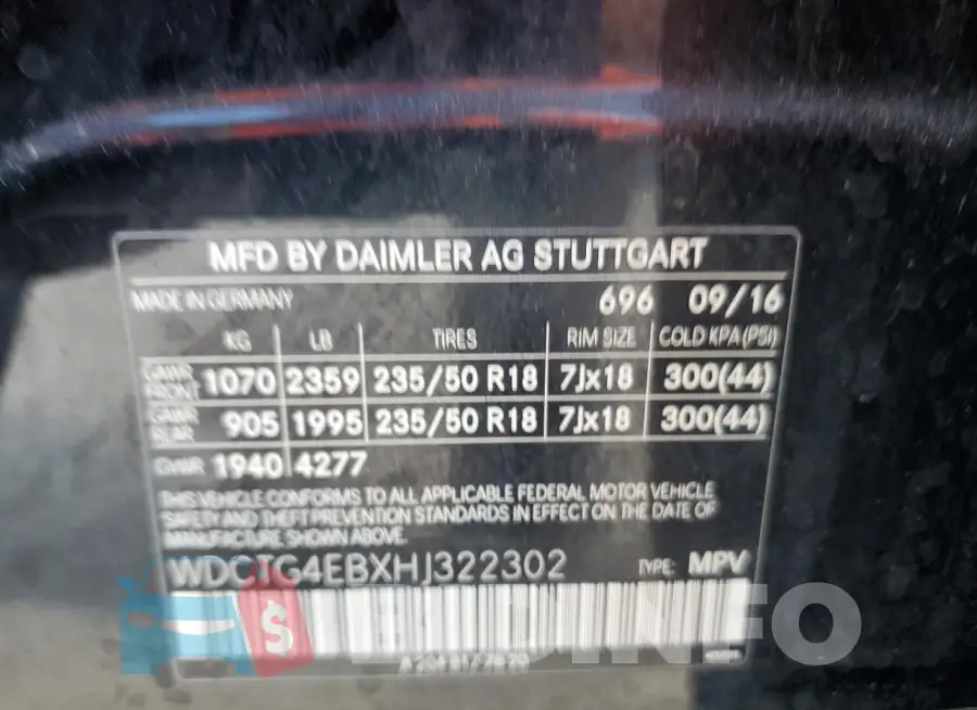 WDCTG4EBXHJ322302 Photo# 12
