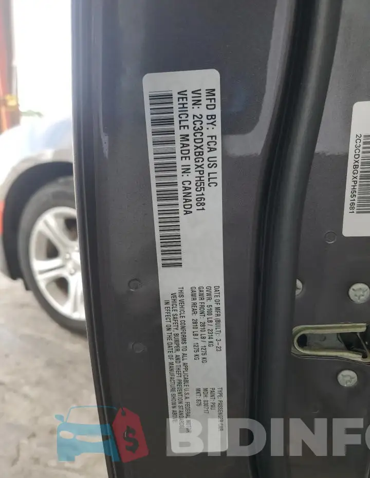 2C3CDXBGXPH551681 Photo# 13