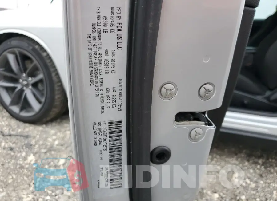 2C3CDZFJXKH739787 Photo# 12