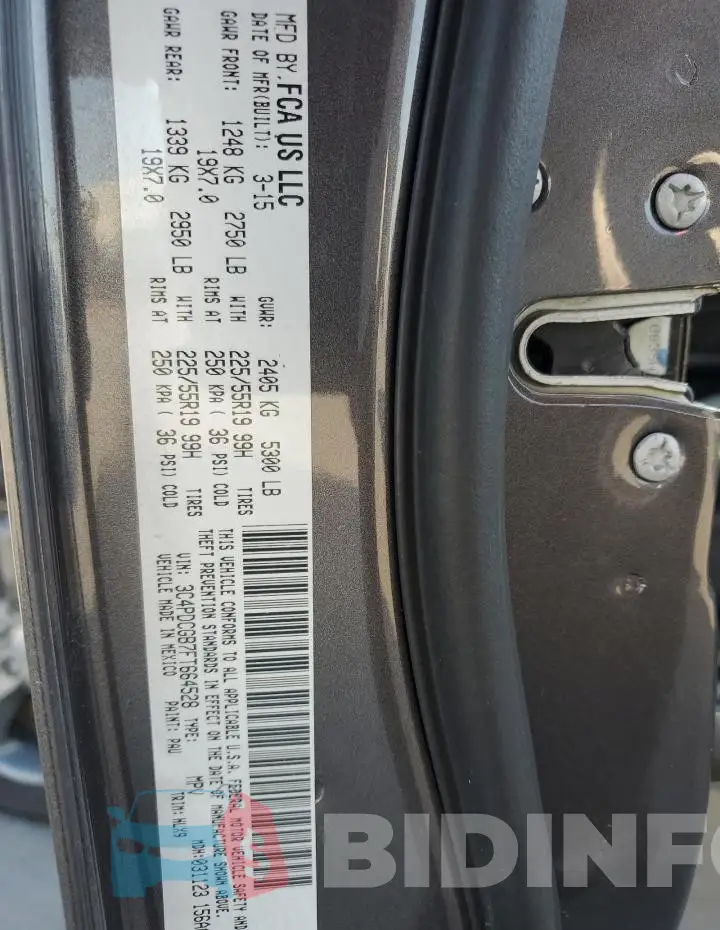 3C4PDCGB7FT664528 Photo# 13
