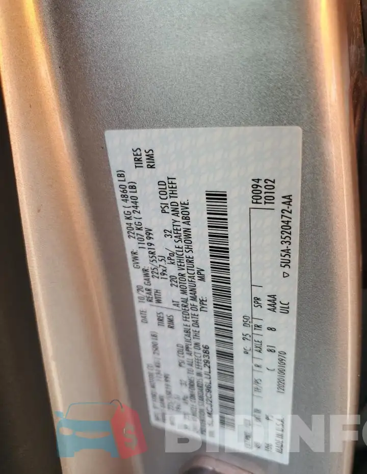 5LMCJ2C96LUL29386 Photo# 13